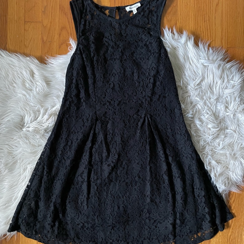 Monteau Black Lace Cocktail Dress NWT